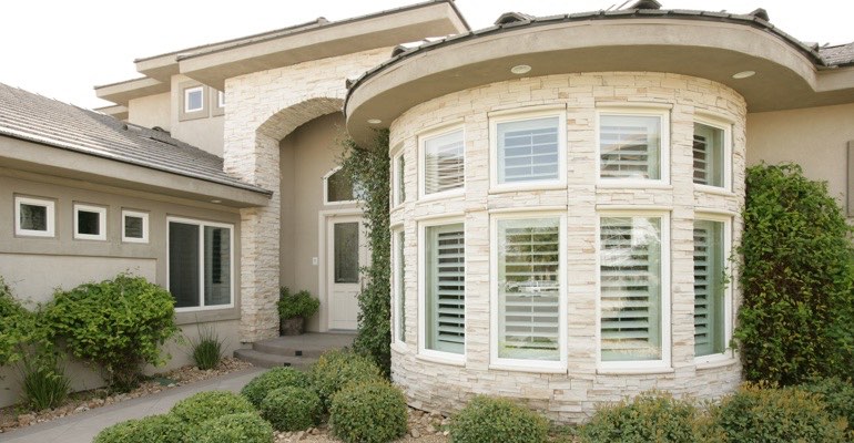 Exterior view of shutters Miami home